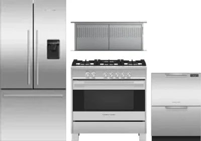 4 Piece Package Includes Refrigerator, Range, Hood And Dishwasher